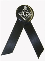 Masonic Mourning Ribbon Badge