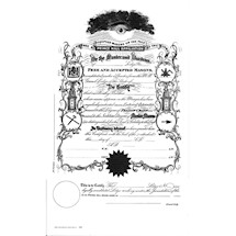 Prince Hall Masonic Membership Certificate F & AM