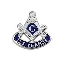 Masonic 25 Year Lapel Button