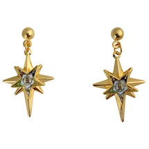 Eastern Star starburst pierced earrings