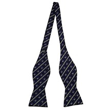 Silk Woven diagonal stripe Masonic Premium Bow Tie