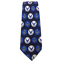 Masonic Air Force Navy Blue Tie