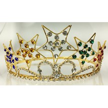 OES Crown in gold tone colored stones in 5 stars