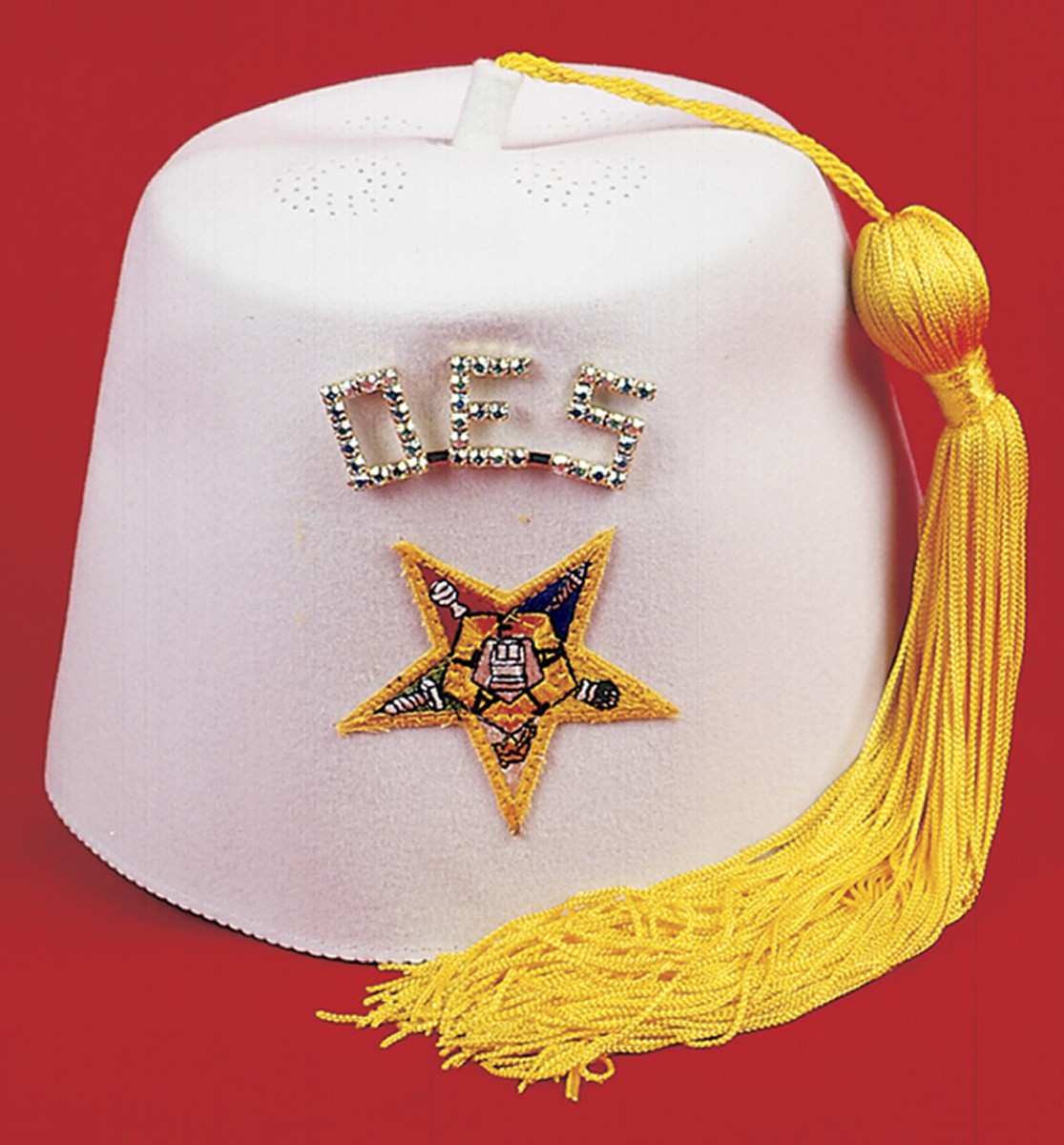 OES White Star Fez with 1