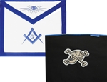 Masonic Apron with Skull & Crossbones - Leather