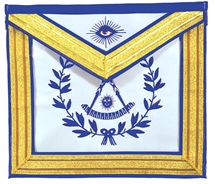 Masonic Past Master Apron with Silk Embroidery
