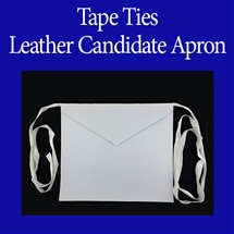 Masonic Candidate aprons - Leather - Tape Ties