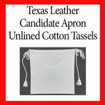 Texas Leather Candidate Apron, Unlined, Cotton C & T