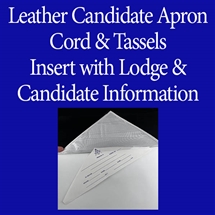 Leather Candidate Apron Plastic Flap with Insert