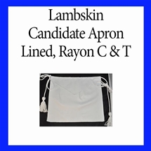 Lambskin Masonic Apron lined apron and flap