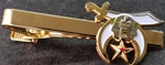 Gold tone and enamel tie bar with Shrine emblem
