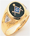 Masonic Ring with 2 - 2pt diamonds - 5016