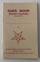 Masonic Dues Book