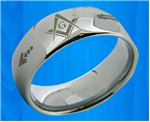 Masonic Ring 8mm Tungsten band ring with Masonic symbols