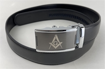 Black Masonic "Ratchet" Belt