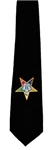 OES Tie - Black with Eastern Star