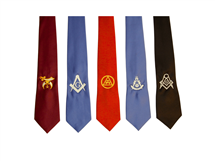 Necktie with Embroidered Emblem