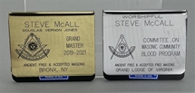 Shiny Masonic Slip-on Pocket Name Badge
