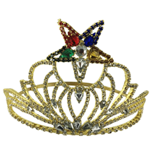 Beautiful O.E.S. Adjustable Crown Goldtone