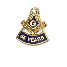 65 Year Masonic Lapel Pin