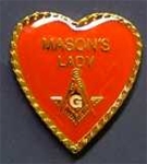 Mason's Lady Heart Shaped Pin
