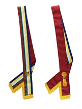 Unlined Order of Amaranth Officer's Sash moire ribbon