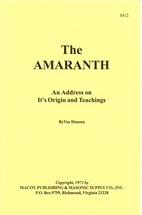 The Amaranth An Address on It's Origin and Teachings