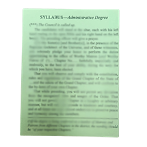 OES Administrative Degree Syllabus