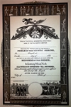 Nobles of the Mystic Shrine Member Certificate