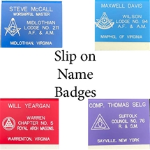 Masonic name badges