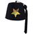 OES Black fez with Star and Black 12" tassel