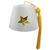OES White Fez with Star and 12" tassel