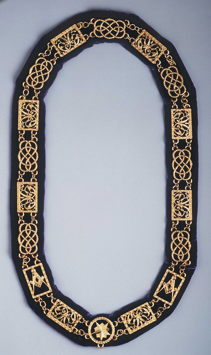 Masonic Grand Lodge Chain Collar with purple lining