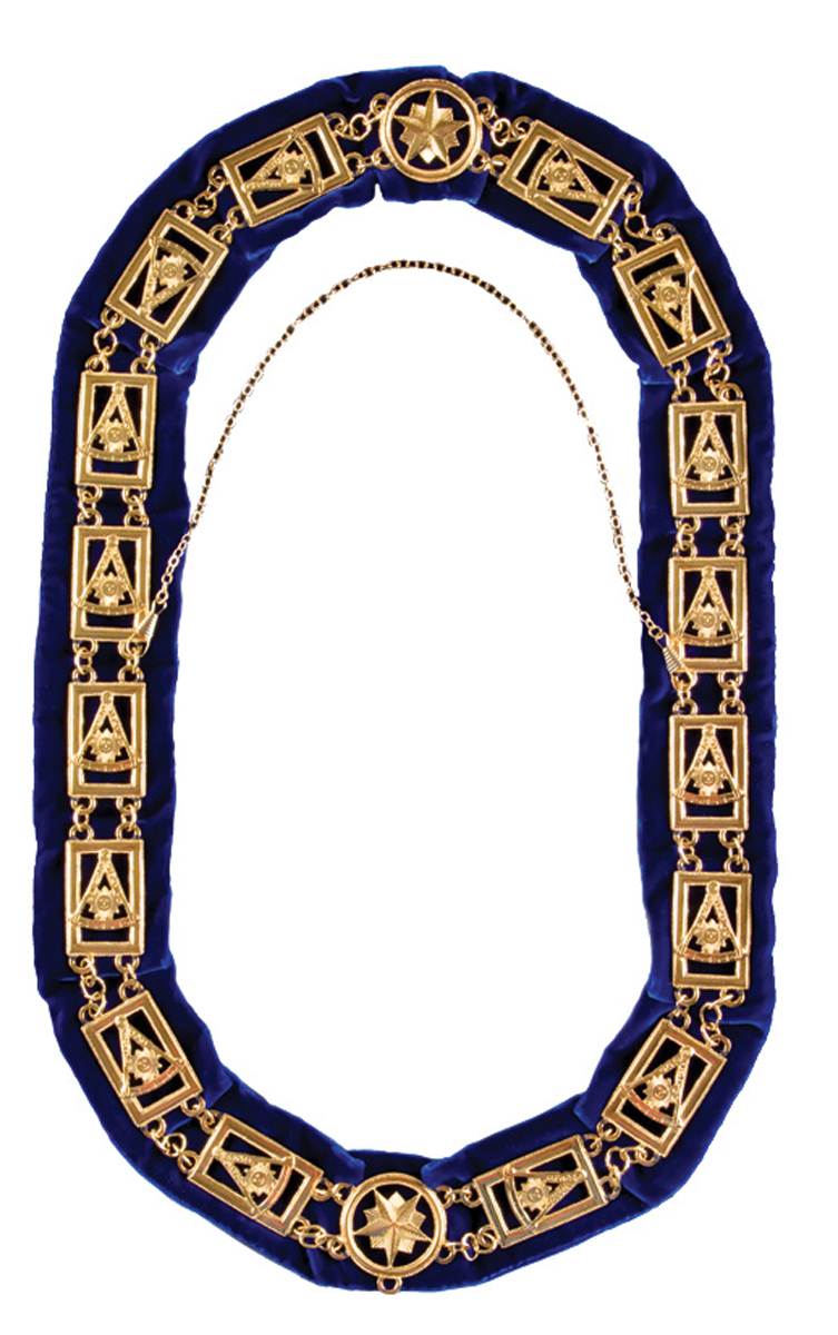 Past Master Goldtone chain collar with lining