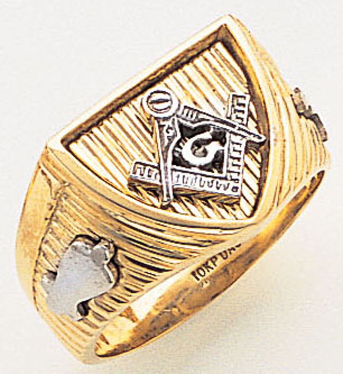 Gold Masonic Ring Open 3337