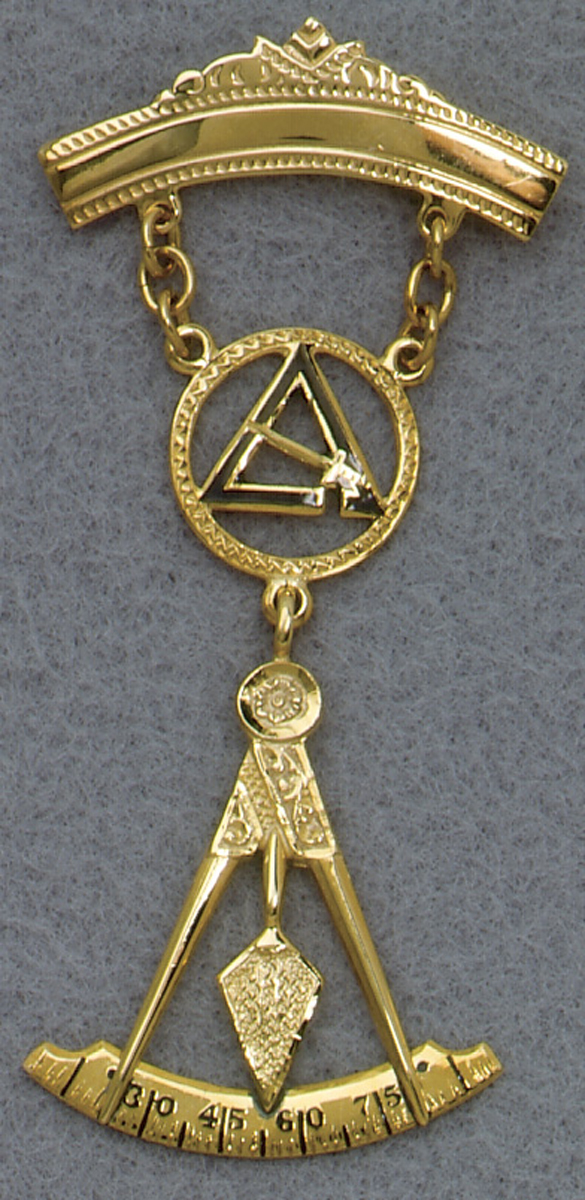 Past Thrice Illustrious Master jewel. Gold Filled. R & S M jewel with top bar with trowel, compass & quadrant .