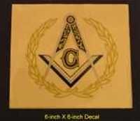 6" Masonic Decal