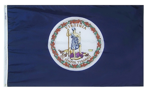Virginia State Indoor Flag 3'X5' Nylon