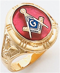 Masonic Ring - 9957 - solid back