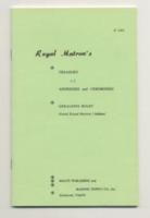 Royal Matron's Treasury of Addresses & Ceremonies, #1 by Geraldine Boldt Maxwell P.S. R. M.