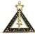 Order of the Eastern Star Adah officer jewel with enameled gold-tone finish