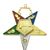 Order of the Eastern Star Worthy Matron officer jewel with enameled gold-tone finish