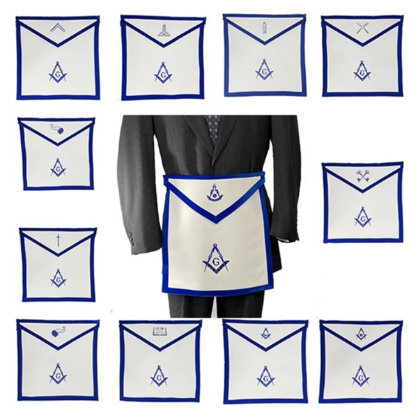Texas Masonic Officer Apron Set - Regulation