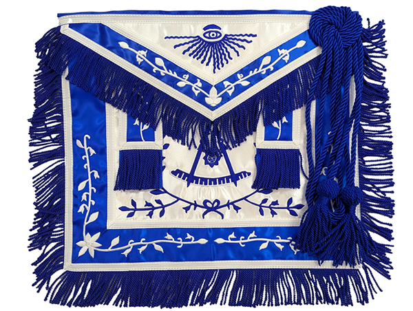Masonic Past Master Apron with Wreath - Satin