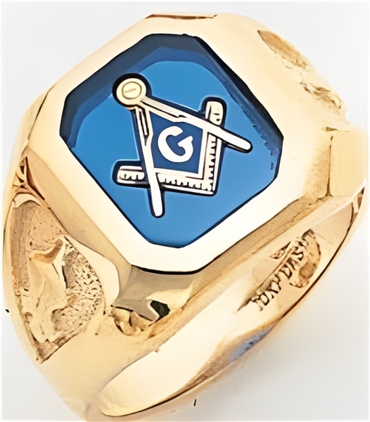 Masonic Ring - 9948 - solid back