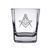 Masonic Quartet Rocks Glass
